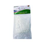 Abraçadeira de Nylon Branco 100mm | 2,5mm
