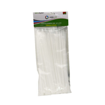 Abraçadeira de Nylon Branco 200MM | 4,8MM