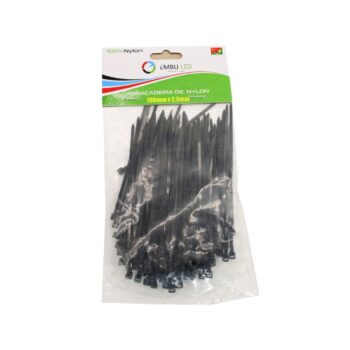 Abraçadeira de Nylon Preto 100mm | 2,5mm