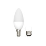 Lâmpada Led Vela Balão Leitosa | Soquete E14/E27