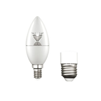 Lâmpada Led Vela Chama Transparente | Soquete E14/E27