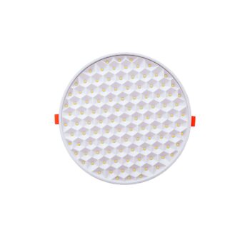 Painel Led Colmeia Embutir | Redondo - 18W