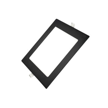 Painel Led Embutir | Quadrado - Preto - 18W