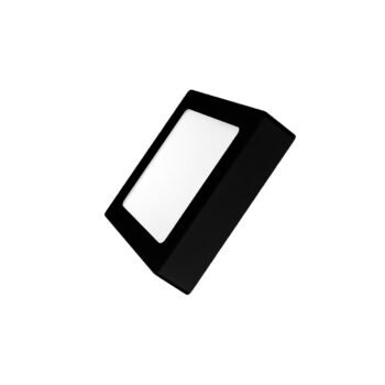 Painel Led Sobrepor | Quadrado - Preto - 12W