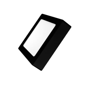 Painel Led Sobrepor | Quadrado - Preto - 24W