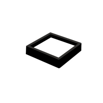 Painel Led Sobepor | Recuado - Preto - 18W