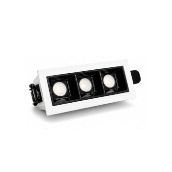 SPOT DOWNLIGHT EMBUTIR LUZON 6W BRANCO + PRETO