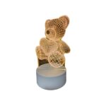 Luminária Abajur 3D | Urso com Coração