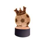 Luminária Abajur 3D | Bola Coroada
