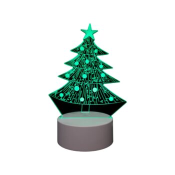 Luminária Abajur 3D | Árvore de Natal RGB