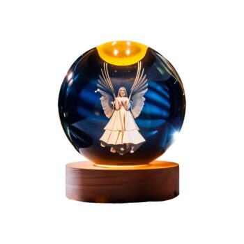 Luminária 3D Bola de Cristal | Anjo