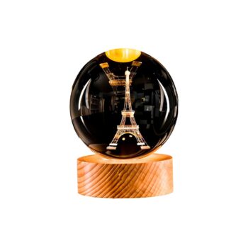 Luminária 3D Bola de Cristal | Torre Eiffel