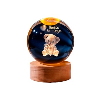 Luminária 3D Bola de Cristal | Ursinho