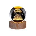 Luminária 3D Bola de Cristal | Happy Birthday