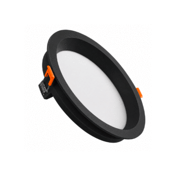 PAINEL LED EMBUTIDO REDONDO RECUADO 18W PRETO