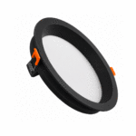 PAINEL LED EMBUTIDO REDONDO RECUADO 24W PRETO