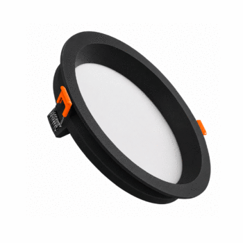 PAINEL LED EMBUTIDO REDONDO RECUADO 24W PRETO
