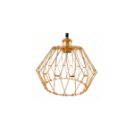 PENDENTE DECORATIVA MULTIFORMAS DE METAL DOURADO