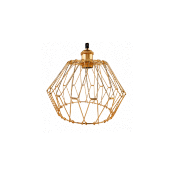 PENDENTE DECORATIVA MULTIFORMAS DE METAL DOURADO