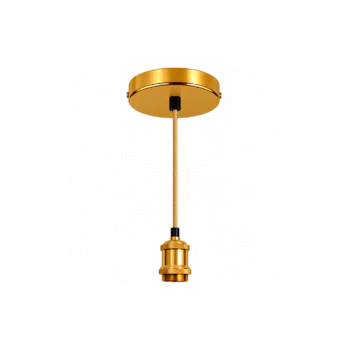 PENDENTE DE METAL REVESTIDO NA COR DOURADO