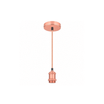PENDENTE DE METAL REVESTIDO NA COR DOURADO ROSE