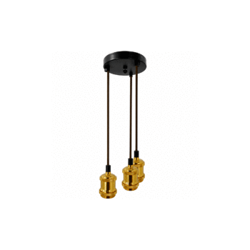 PENDENTE TRIPLO FIXO DOURADO