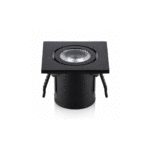 MINI SPOT LED EMBUTIDO PARA MOVEIS QUAD. 1W PRETO