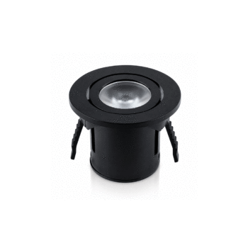 MINI SPOT LED EMBUTIDO PARA MOVEIS RED. 1W PRETO