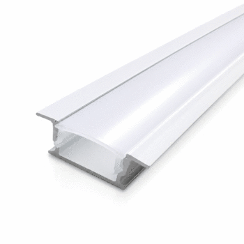 PERFIL ALUMINIO 2METROS BRANCO EMBUTIR 23,6X7