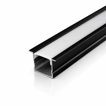 PERFIL ALUMINIO 2METROS PRETO EMBUTIR GND 32x15