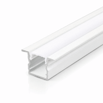 PERFIL ALUMINIO 2M BRANCO EMBUTIR 16X10