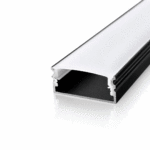 PERFIL ALUMINIO 2METROS PRETO SOBREPOR 22,8X9,6