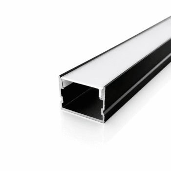PERFIL ALUMINIO 3M PRETO SOBREPOR GND 20x15