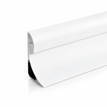 PERFIL ALUMINIO 2METORS RODAPE BRANCO SOBREPOR