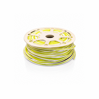 MANGUEIRA SILICONE FLEXIVEL PARA FITA LED 2° GERACAO 50 METROS AMARELA