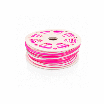 MANGUEIRA SILICONE FLEXIVEL PARA FITA LED 2° GERACAO 50 METROS ROSA