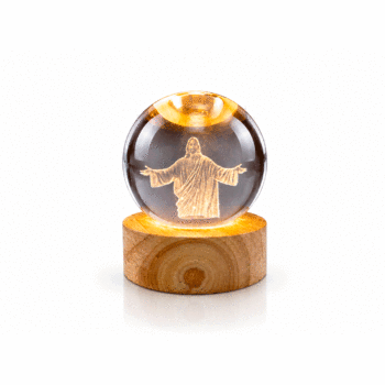 Luminária 3D Bola de Cristal | Cristo Redentor