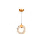 PENDENTE CÍRCULO DOURADO LED 6W