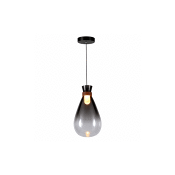 PENDENTE GLASS VASE 5W FUME