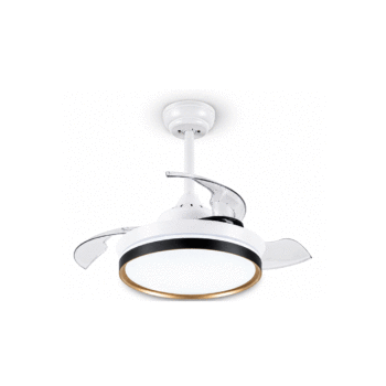 PLAFON LED BREEZE HOME - PRETO + BRANCO + DOURADO