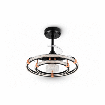 PLAFON LED RINGWIND CRISTAL 21''533,4MM PRETO